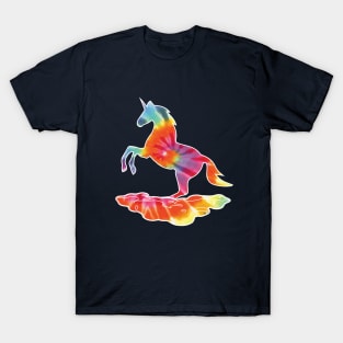 Tie Dye Rainbow Unicorn Design Cute Retro Unicorn Lover Shirt T-Shirt